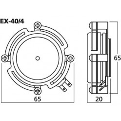 Monacor EX-40/4 Wzbudnik audio, 20W, 4Ω